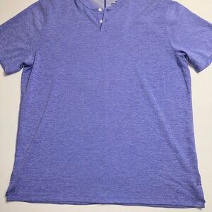 Nike Aeroreact Tiger Woods Mens Size XL Blue Short Sleeve Button Up Golf Henley